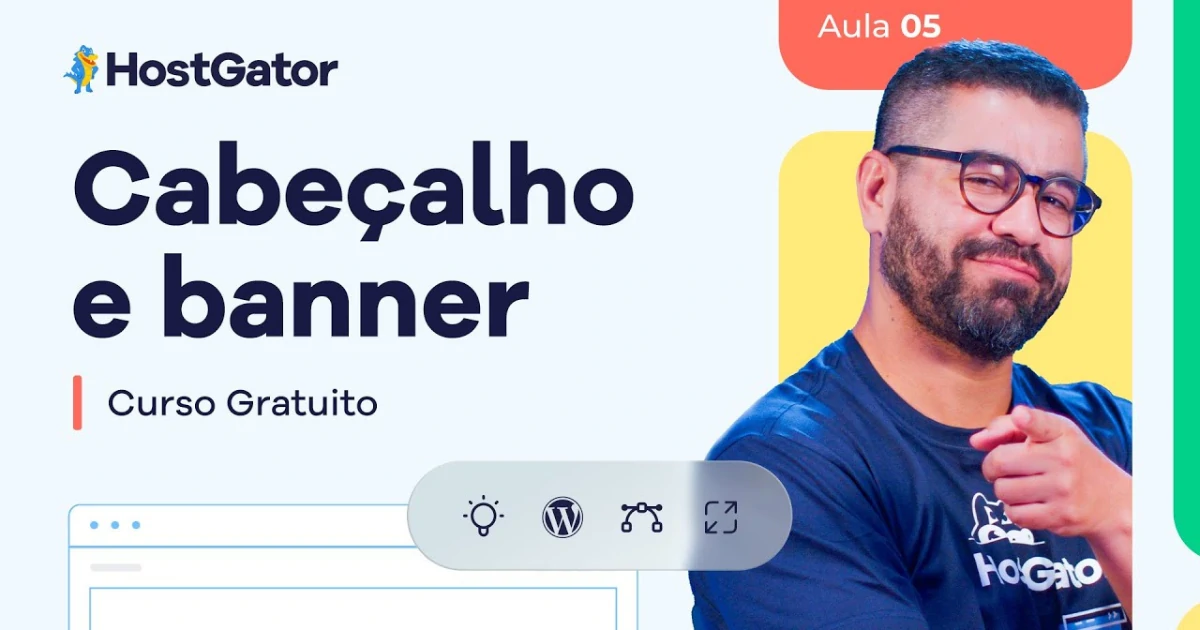 Como Criar Cabeçalho e Banner no WordPress [Aula 5] | Curso Grátis 2026