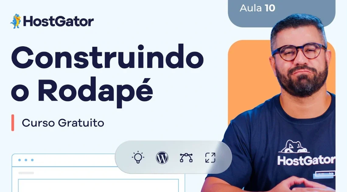 Rodapé no WordPress: Aula 10 | Curso WordPress Grátis 2026