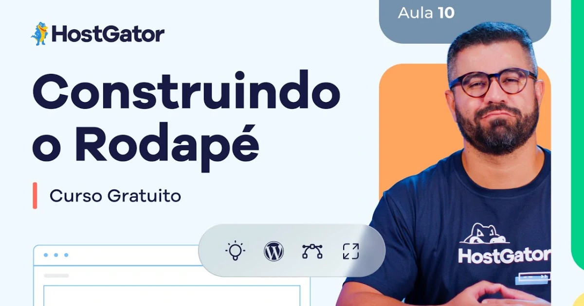 Rodapé no WordPress: Aula 10 | Curso WordPress Grátis 2026